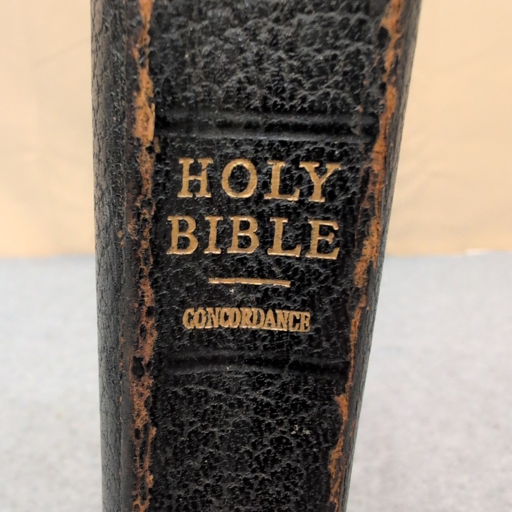 Harper & Row Holy Bible KJV Morocco Leather India Paper Red Letter Concordance